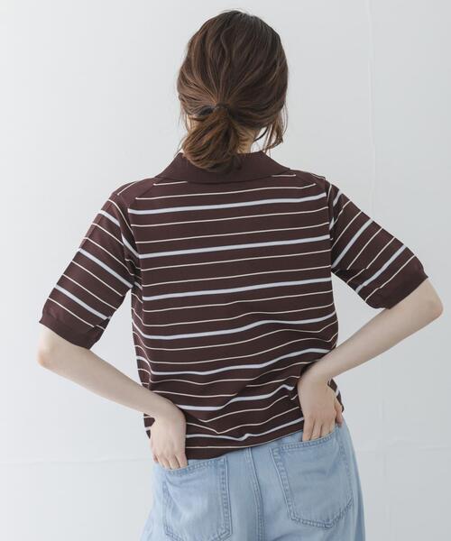 URBAN RESEARCH Sonny Label(アーバンリサーチサニーレーベル)の「配色襟ニットポロシャツ(ニット/セーター・レディース・ミント/ネイビー/ブラウン/チャコールグレー/その他1・FREE)」の11枚目の写真