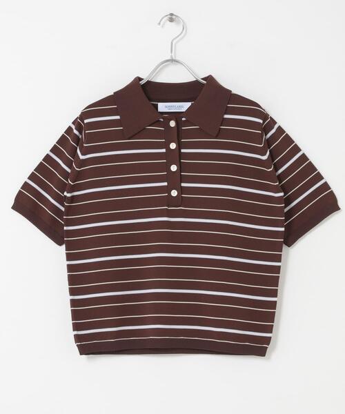 URBAN RESEARCH Sonny Label(アーバンリサーチサニーレーベル)の「配色襟ニットポロシャツ(ニット/セーター・レディース・ミント/ネイビー/ブラウン/チャコールグレー/その他1・FREE)」の7枚目の写真