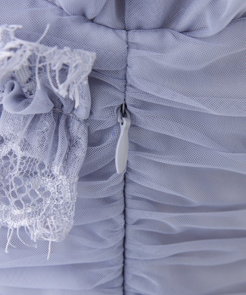 one after another NICE CLAUP(ワンアフターアナザーナイスクラップ)の「【Tulle Collection】ティアードミニワンピース(ワンピース・レディース・アイボリー/ブラック/サックスブルー・FREE)」の10枚目の写真
