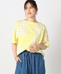 日本製デラヴェ天竺 半袖Ｔシャツ　ボーダー/シーズンカラー