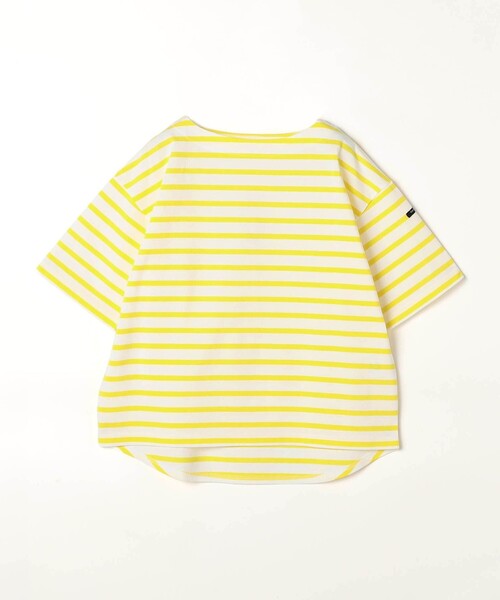 Grand PARK(グランドパーク)の「日本製デラヴェ天竺 半袖Tシャツ ボーダー/シーズンカラー(Tシャツ/カットソー・レディース・ブルー/サックスブルー/イエロー・FREE)」の6枚目の写真
