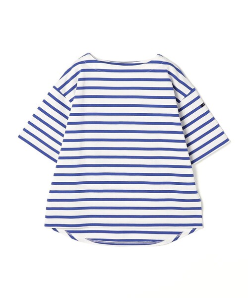 Grand PARK(グランドパーク)の「日本製デラヴェ天竺 半袖Tシャツ ボーダー/シーズンカラー(Tシャツ/カットソー・レディース・ブルー/サックスブルー/イエロー・FREE)」の7枚目の写真