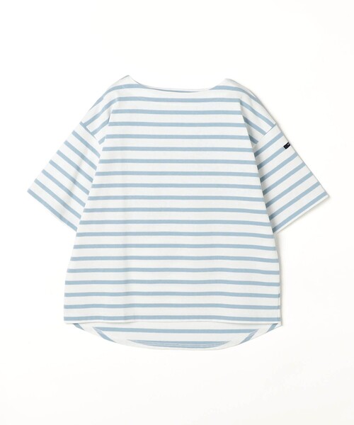 Grand PARK(グランドパーク)の「日本製デラヴェ天竺 半袖Tシャツ ボーダー/シーズンカラー(Tシャツ/カットソー・レディース・ブルー/サックスブルー/イエロー・FREE)」の8枚目の写真
