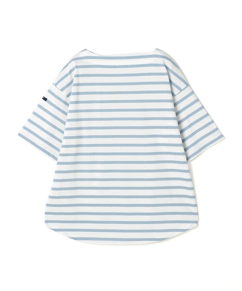 Grand PARK(グランドパーク)の「日本製デラヴェ天竺 半袖Tシャツ ボーダー/シーズンカラー(Tシャツ/カットソー・レディース・ブルー/サックスブルー/イエロー・FREE)」の9枚目の写真