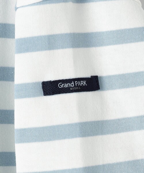 Grand PARK(グランドパーク)の「日本製デラヴェ天竺 半袖Tシャツ ボーダー/シーズンカラー(Tシャツ/カットソー・レディース・ブルー/サックスブルー/イエロー・FREE)」の13枚目の写真