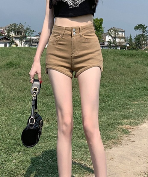 Teem Store(チームストア)の「ダブルボタンハイウエスト ショートパンツ(その他パンツ・レディース・ホワイト/ブラウン系その他/ブラック/ベージュ・S/M)」の11枚目の写真