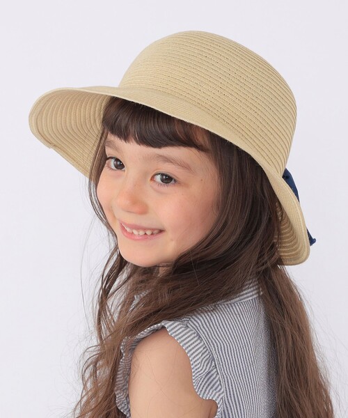 SHIPS(シップス)の「SHIPS KIDS:〈洗濯機可能〉リボン ブレードハット(ハット・キッズ・ナチュラル・MEDIUM/SMALL/LARGE)」の1枚目の写真