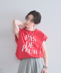 シルケット風天竺プリントフレンチT