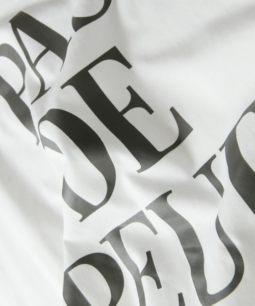 &. NOSTALGIA(アンドドットノスタルジア)の「シルケット風天竺プリントフレンチT(Tシャツ/カットソー・レディース・レッド/オフホワイト・M)」の9枚目の写真