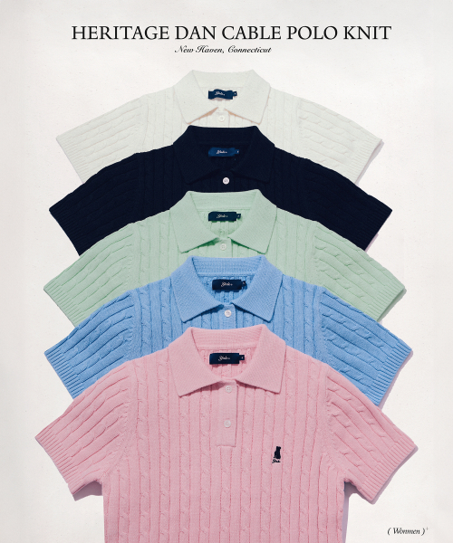YALE(イェール)の「ウィメンズヘリテージダンケーブル半袖ポロニットネイビー(Tシャツ/カットソー・レディース・その他・MEDIUM/SMALL/LARGE)」の5枚目の写真