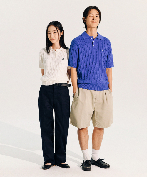 YALE(イェール)の「ウィメンズヘリテージダンケーブル半袖ポロニットネイビー(Tシャツ/カットソー・レディース・その他・MEDIUM/SMALL/LARGE)」の10枚目の写真