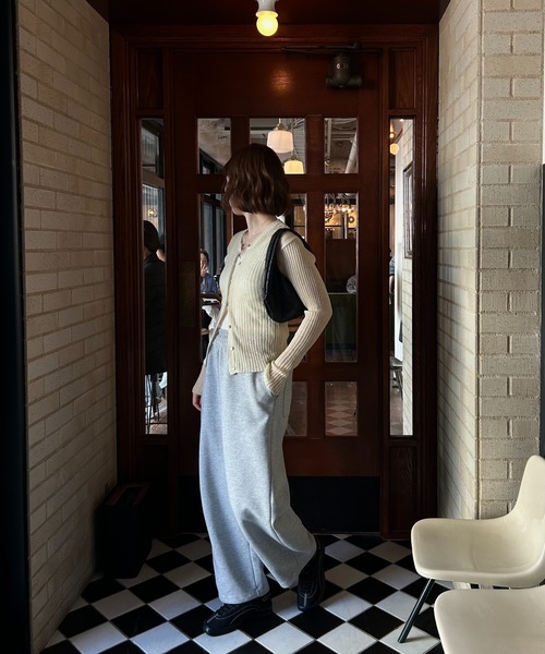 lawgy(ラウジー)の「sheer rib compact long sleeve tops / シアーリブコンパクトロングスリーブトップス(その他トップス・レディース・クリーム/ピンク系・FREE)」の19枚目の写真
