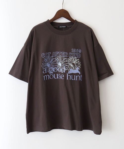 SpRay(スプレイ)の「FLOWER×CAT BIG Tシャツ(Tシャツ/カットソー・レディース・オフホワイト/オートミール/スミクロ・FREE)」の20枚目の写真