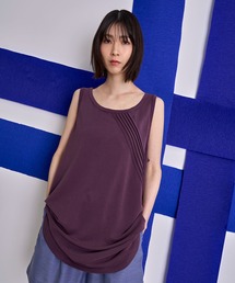 Nora Lily（ノラリリー）の「【Nora Lily】Diagonal Tuck Long Tank（Tシャツ/カットソー）」