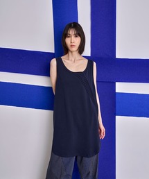Nora Lily（ノラリリー）の「【Nora Lily】Diagonal Tuck Long Tank（Tシャツ/カットソー）」