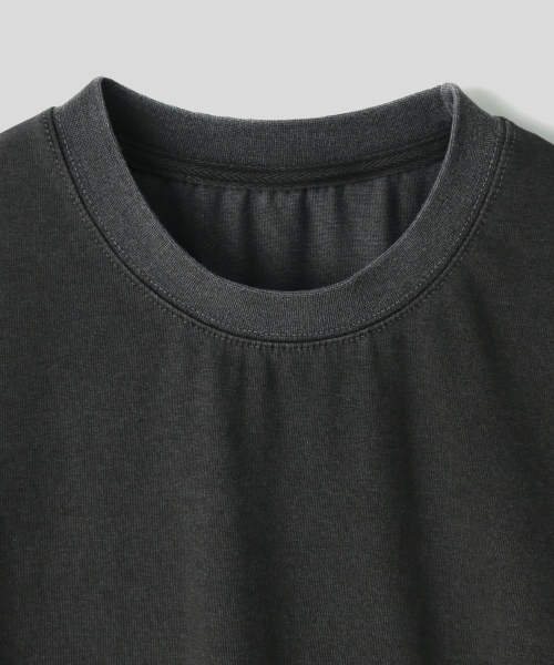 INDUST(インダスト)の「ピグメントウォッシュハーフTシャツ_2COLOR(Tシャツ/カットソー・レディース・チャコールグレー/ベージュ・1(S)/2(M)/3(L))」の10枚目の写真