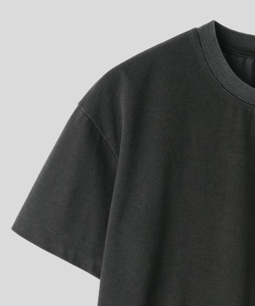 INDUST(インダスト)の「ピグメントウォッシュハーフTシャツ_2COLOR(Tシャツ/カットソー・レディース・チャコールグレー/ベージュ・1(S)/2(M)/3(L))」の11枚目の写真
