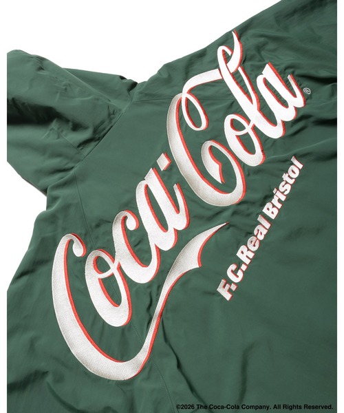 F.C.Real Bristol(エフシーレアルブリストル)の「Coca-Cola BIG LOGO WARM-UP JACKET(ナイロンジャケット・メンズ・グリーン/ネイビー/ブラック・X-LARGE/LARGE/MEDIUM/SMALL/XX-LARGE)」の6枚目の写真
