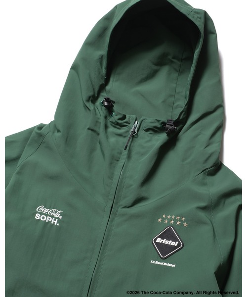 F.C.Real Bristol(エフシーレアルブリストル)の「Coca-Cola BIG LOGO WARM-UP JACKET(ナイロンジャケット・メンズ・グリーン/ネイビー/ブラック・X-LARGE/LARGE/MEDIUM/SMALL/XX-LARGE)」の7枚目の写真