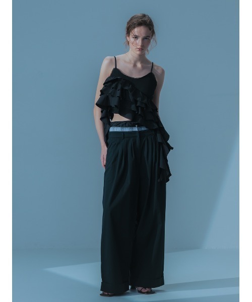 ELCHELE(エルチェレ)の「MULTIPLY WAIST PANTS(チノパンツ・レディース・ベージュ/ネイビー・36/38)」の9枚目の写真