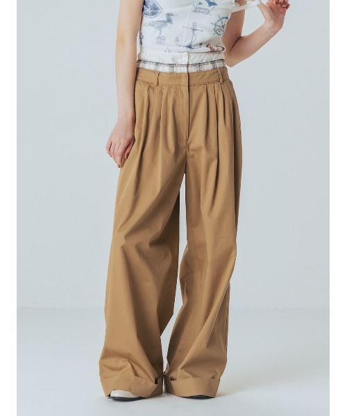 ELCHELE(エルチェレ)の「MULTIPLY WAIST PANTS(チノパンツ・レディース・ベージュ/ネイビー・36/38)」の14枚目の写真