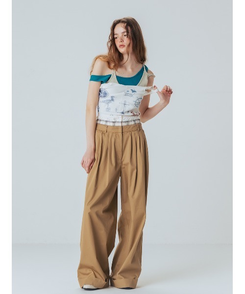 ELCHELE(エルチェレ)の「MULTIPLY WAIST PANTS(チノパンツ・レディース・ベージュ/ネイビー・36/38)」の16枚目の写真