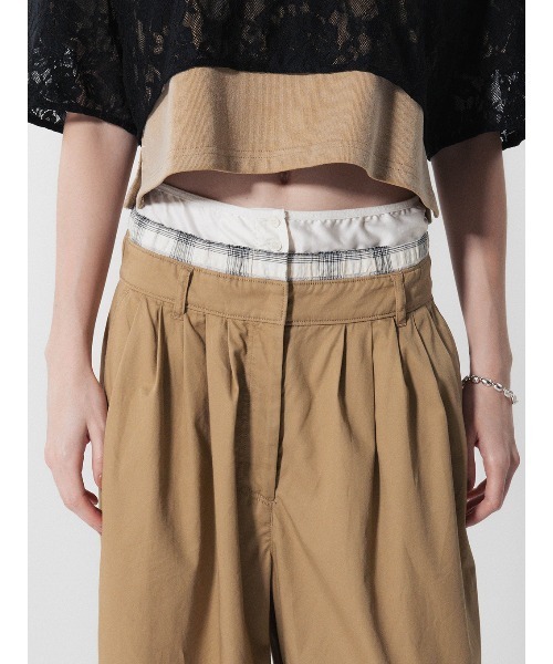 ELCHELE(エルチェレ)の「MULTIPLY WAIST PANTS(チノパンツ・レディース・ベージュ/ネイビー・36/38)」の7枚目の写真