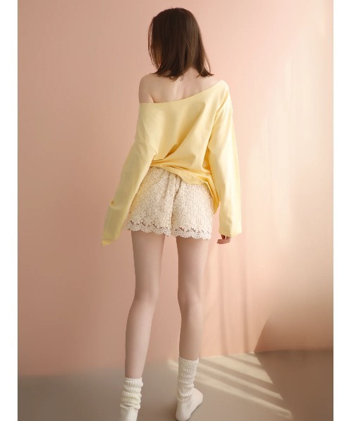 miies miim(ミーエスミーム)の「floral lace shorts(その他パンツ・レディース・アイボリー・FREE)」の9枚目の写真