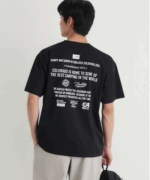CAMP7】OneOcean半袖Tシャツ（バックプリント / ドロップ