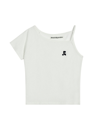 UNBALANCED KNIT TOP - IVORY