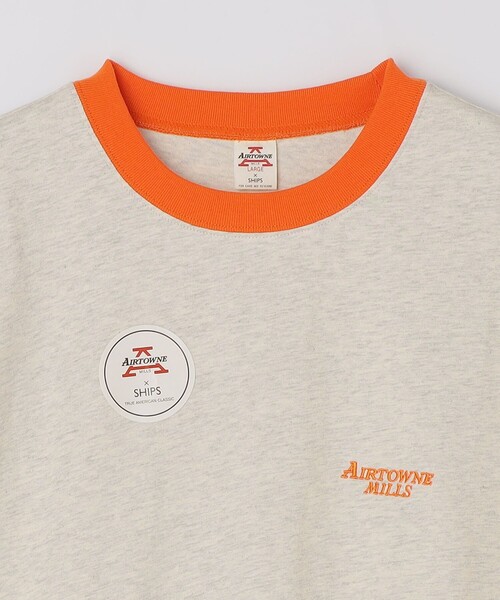 SHIPS（シップス）の「AIRTOWNE: リンガー Tシャツ（Tシャツ/カットソー・メンズ・ネイビー/オレンジ・MEDIUM/LARGE/X-LARGE）」の5枚目の写真