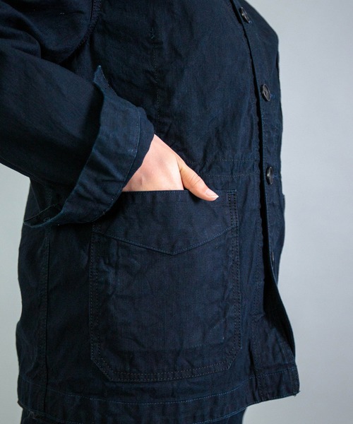 OMNIGOD womens / オムニゴッド] インディゴダック フレンチワーク