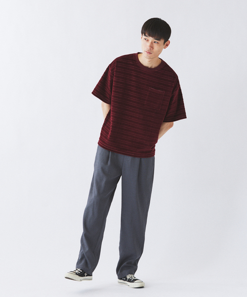 JOURNAL STANDARD relume(ジャーナルスタンダード レリューム)の「テック ウーヴン オーバル イージースラックス(スラックス・メンズ・ブラックミックス/ナチュラル/ウッド/ブラック・LARGE/MEDIUM/SMALL)」の8枚目の写真
