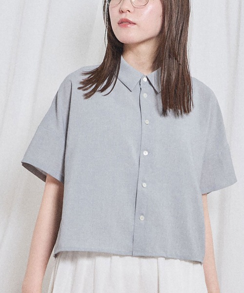 fig London(フィグロンドン)の「Teddy shirt(シャツ/ブラウス・レディース・ピンク/チェック/グレー・FREE)」の2枚目の写真