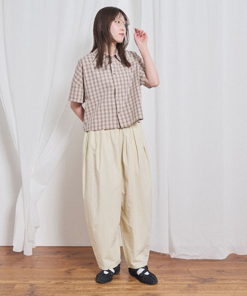 fig London(フィグロンドン)の「Teddy shirt(シャツ/ブラウス・レディース・ピンク/チェック/グレー・FREE)」の20枚目の写真