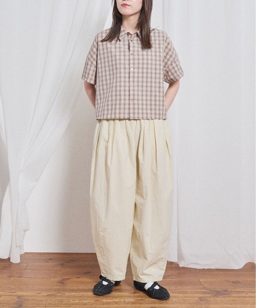 fig London(フィグロンドン)の「Teddy shirt(シャツ/ブラウス・レディース・ピンク/チェック/グレー・FREE)」の21枚目の写真