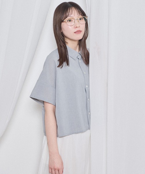 fig London(フィグロンドン)の「Teddy shirt(シャツ/ブラウス・レディース・ピンク/チェック/グレー・FREE)」の9枚目の写真
