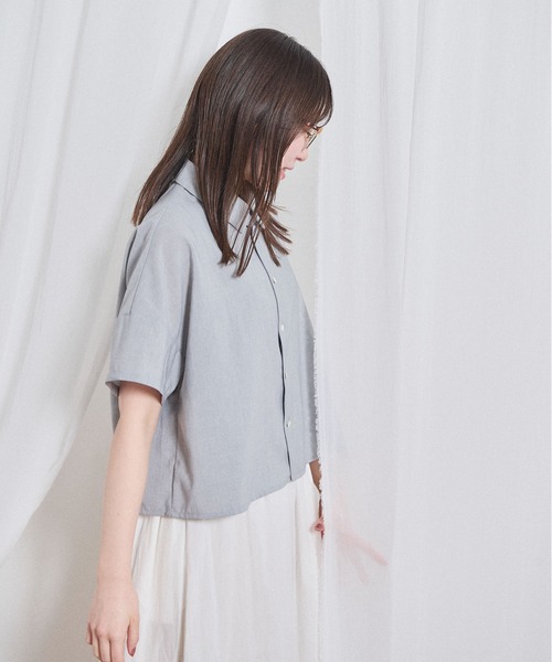 fig London(フィグロンドン)の「Teddy shirt(シャツ/ブラウス・レディース・ピンク/チェック/グレー・FREE)」の10枚目の写真