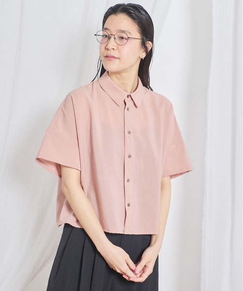 fig London(フィグロンドン)の「Teddy shirt(シャツ/ブラウス・レディース・ピンク/チェック/グレー・FREE)」の14枚目の写真