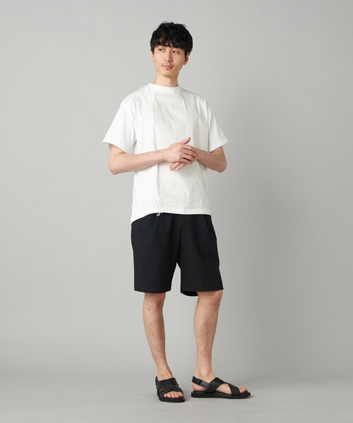 COMME CA MEN(コムサメン)の「ドビーワッフル ハーフパンツ(その他パンツ・メンズ・ブラック/チャコールグレー・L/M)」の4枚目の写真