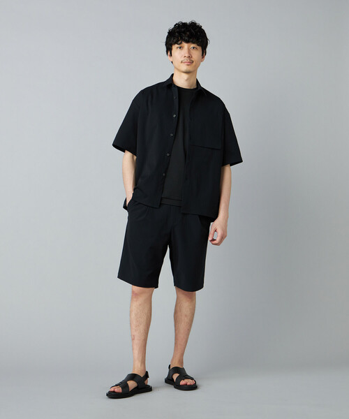 COMME CA MEN(コムサメン)の「ドビーワッフル ハーフパンツ(その他パンツ・メンズ・ブラック/チャコールグレー・L/M)」の5枚目の写真