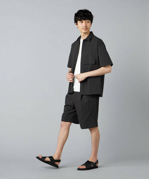 COMME CA MEN(コムサメン)の「ドビーワッフル ハーフパンツ(その他パンツ・メンズ・ブラック/チャコールグレー・L/M)」の12枚目の写真