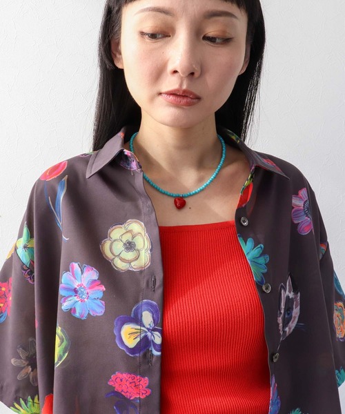 Three Four Time(スリーフォータイム)の「【ばら色の帽子】ばら色×Three Four Time コラボプリントシャツ(シャツ/ブラウス・レディース・ブラック系その他・FREE)」の13枚目の写真