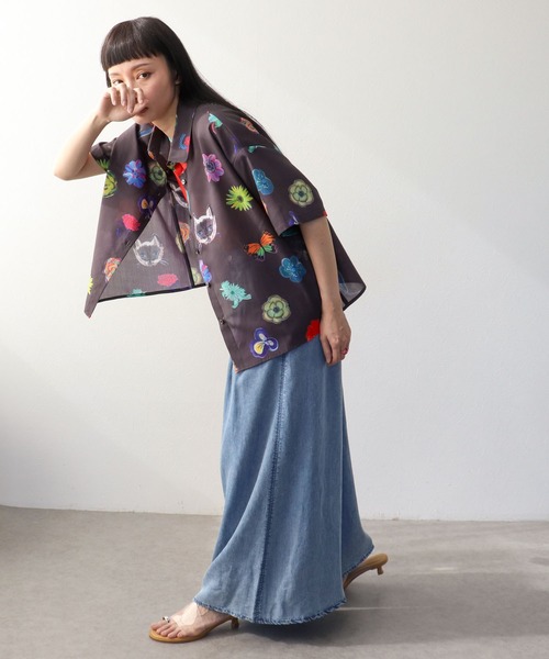 Three Four Time(スリーフォータイム)の「【ばら色の帽子】ばら色×Three Four Time コラボプリントシャツ(シャツ/ブラウス・レディース・ブラック系その他・FREE)」の18枚目の写真