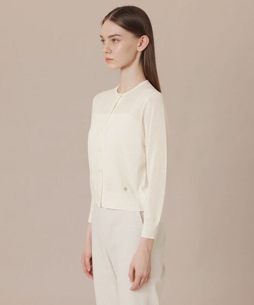 MACKINTOSH LONDON(マッキントッシュ ロンドン)の「【WEB・一部店舗限定】シアーニットカーディガン(ニット/セーター・レディース・オフホワイト/ブラック・38)」の6枚目の写真