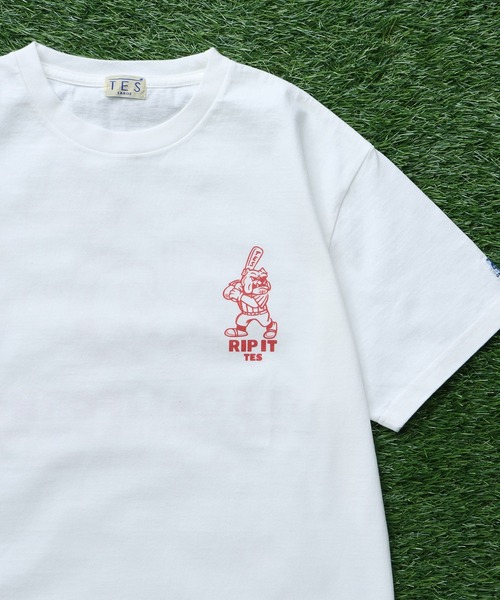 The Endless Summer（エンドレスサマー）の「TES SURF PRO.BALL ROOKIE T-SHIRT / Tシャツ（Tシャツ/カットソー・メンズ・アイボリー/ホワイト/グリーン系その他3・SMALL/MEDIUM/LARGE/X-LARGE）」の10枚目の写真