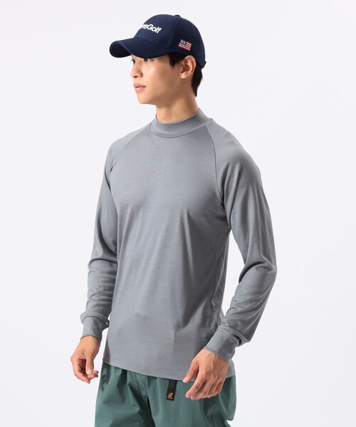 BEAMS GOLF(ビームスゴルフ)の「【別注】Marmot / メリノウール ロングスリーブ モックネックシャツ(Tシャツ/カットソー・メンズ・チャコールグレー/ブラック・M/S/L/XL)」の5枚目の写真