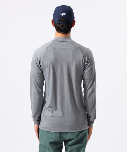 BEAMS GOLF(ビームスゴルフ)の「【別注】Marmot / メリノウール ロングスリーブ モックネックシャツ(Tシャツ/カットソー・メンズ・チャコールグレー/ブラック・M/S/L/XL)」の7枚目の写真