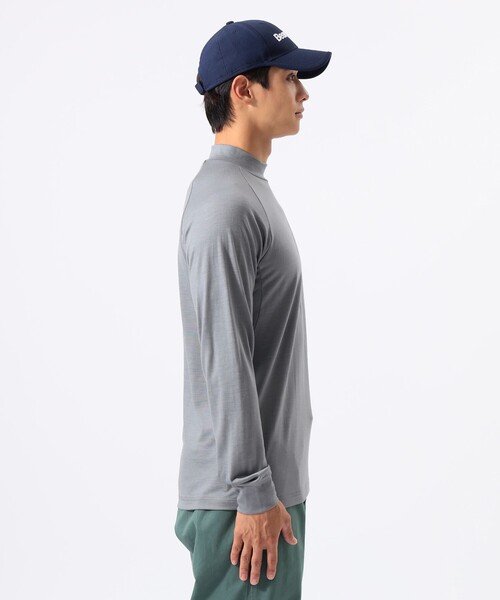 BEAMS GOLF(ビームスゴルフ)の「【別注】Marmot / メリノウール ロングスリーブ モックネックシャツ(Tシャツ/カットソー・メンズ・チャコールグレー/ブラック・M/S/L/XL)」の8枚目の写真