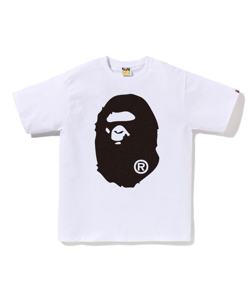 A BATHING APE(アベイシングエイプ)の「LINE CAMO BIG APE HEAD TEE(Tシャツ/カットソー・メンズ・ホワイト/ブラック・LARGE/SMALL/XXX-LARGE/XX-LARGE/X-LARGE/MEDIUM)」の2枚目の写真